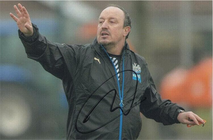 直筆サイン入り写真 ラファエル・ベニテス ニューカッスルFC SA鑑定済