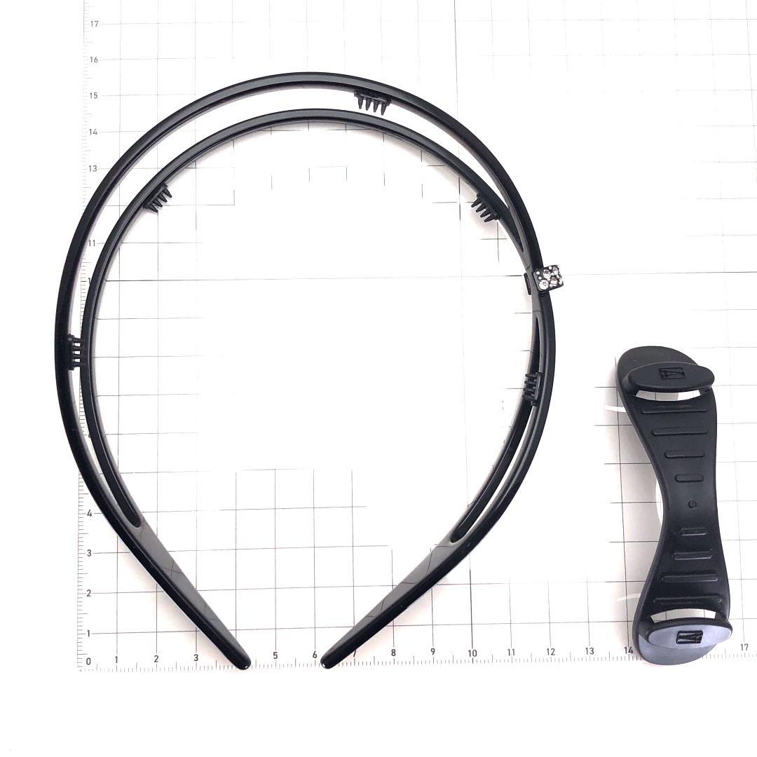 【美品・矯正バンド付】アレクサンドル ドゥ パリ／スワロフスキー カチューシャ