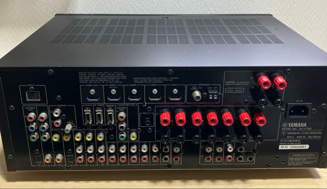 YAMAHA 7.1ch AVアンプ　AX-V765