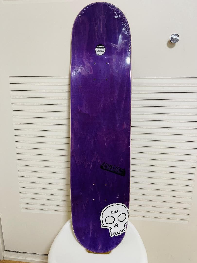 台湾製無地黒デッキテープ付き　ZERO ゼロ スケートボードデッキ　8.25