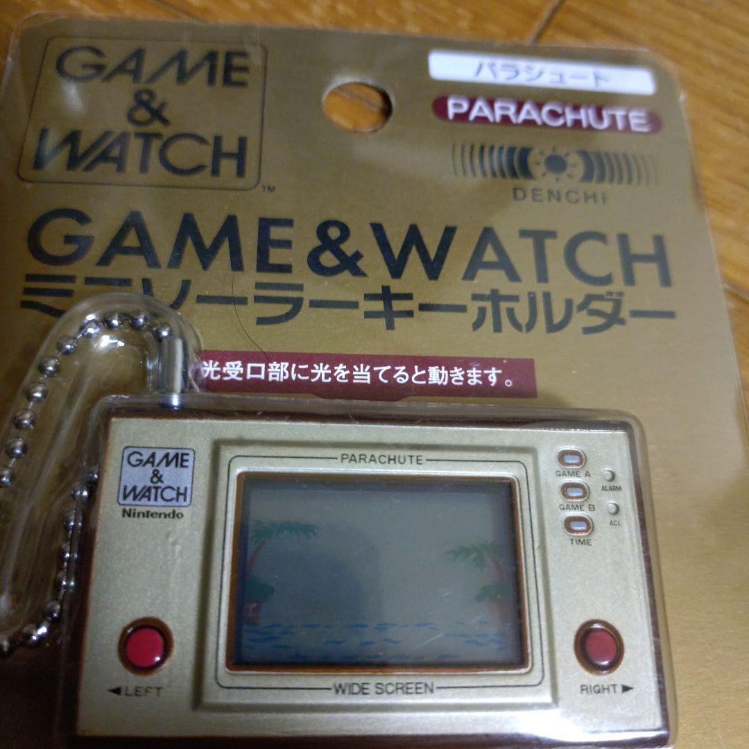 GAME＆WATCH パラシュート、シェフ、ミニソーラーキーホルダー