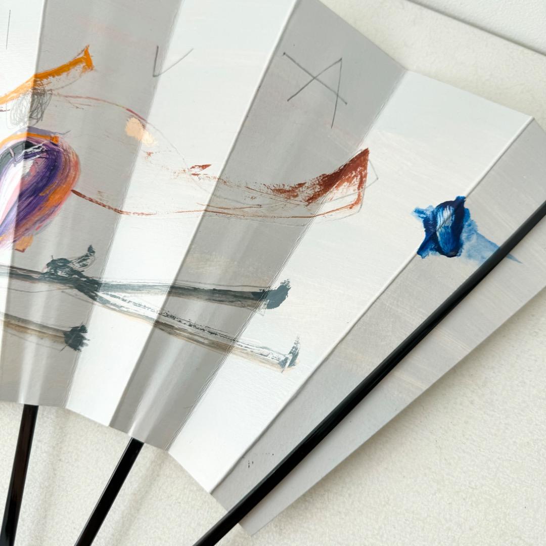 【師：鯉江良二】中島勝乃利/絵　『viva万歳①』　飾扇（宮脇売扇庵仕立）