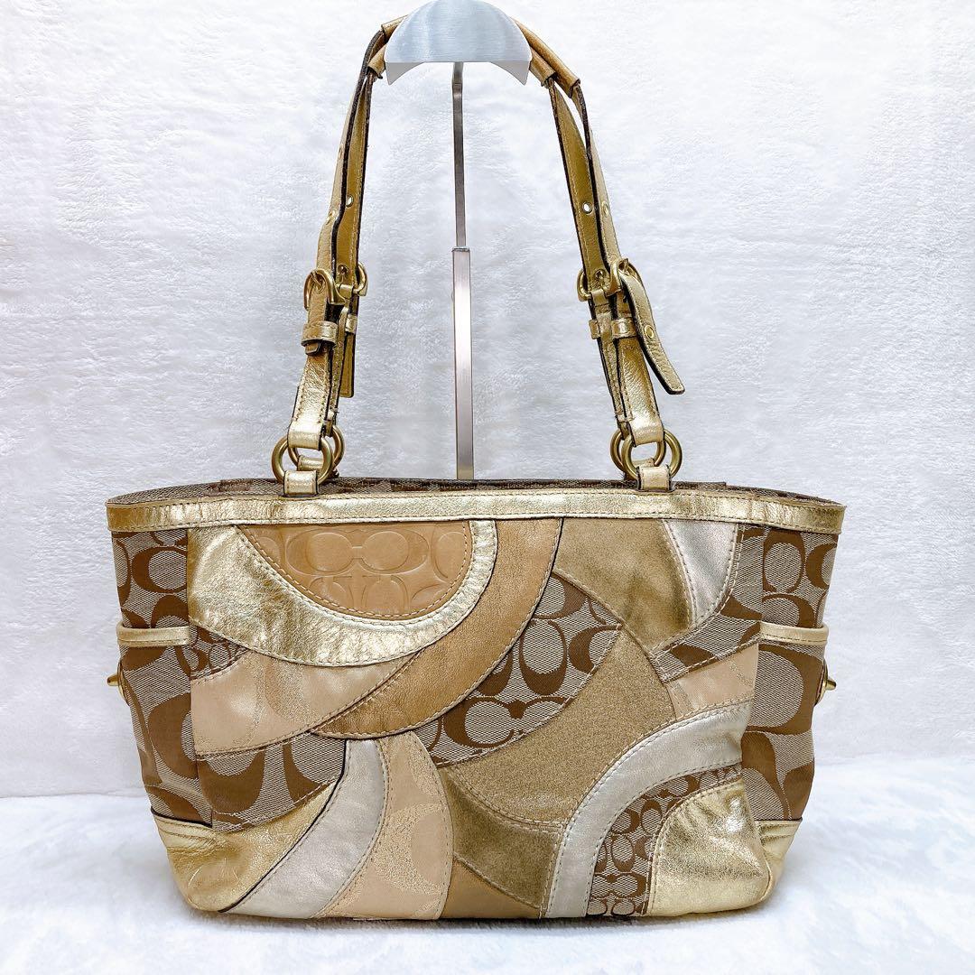 バッグ Coach Patchwork Signature TurnLock y2k