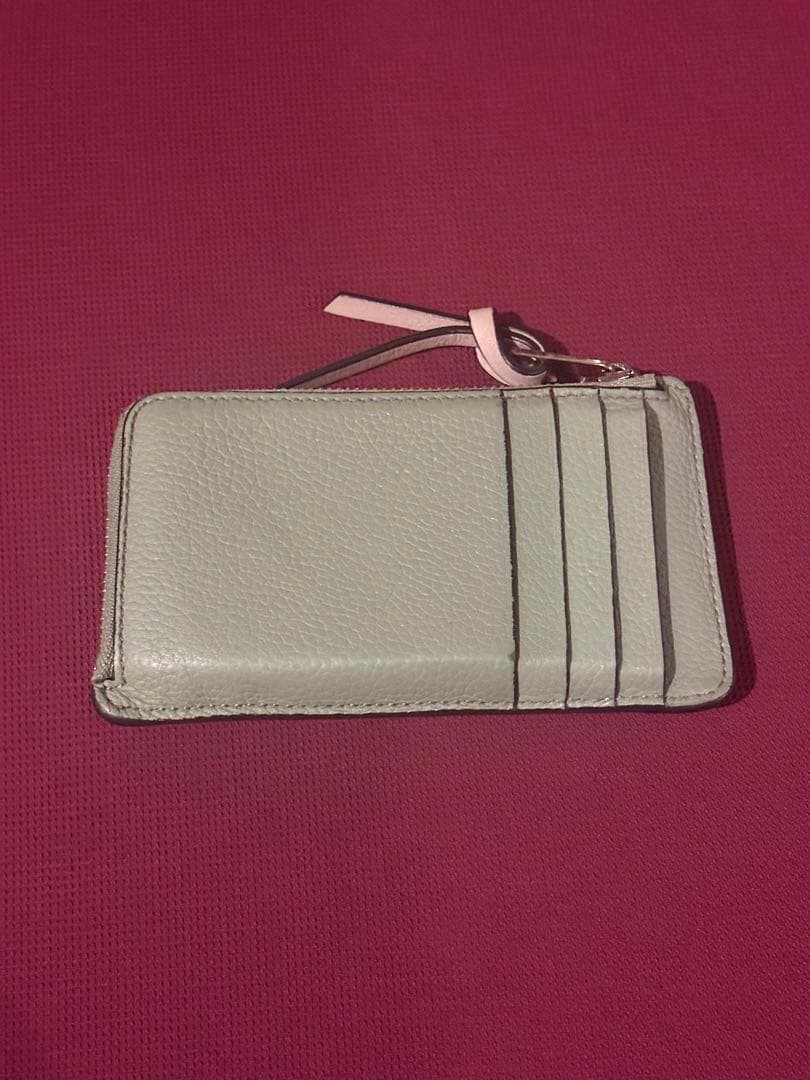 LOEWE ソフトグレインカーフカードホルダー　ローズマリー&タン