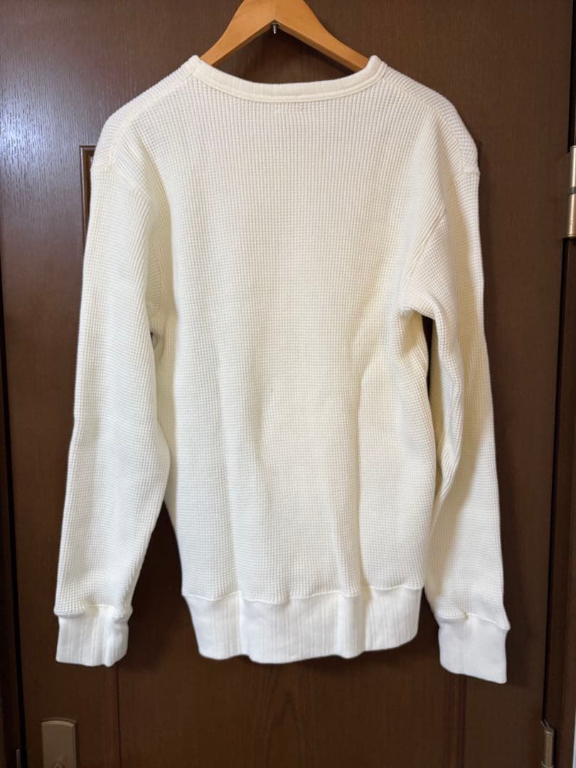 断捨離様 ヘルスニット 993 スーパーベビーワッフルオフホワイトとブラック L