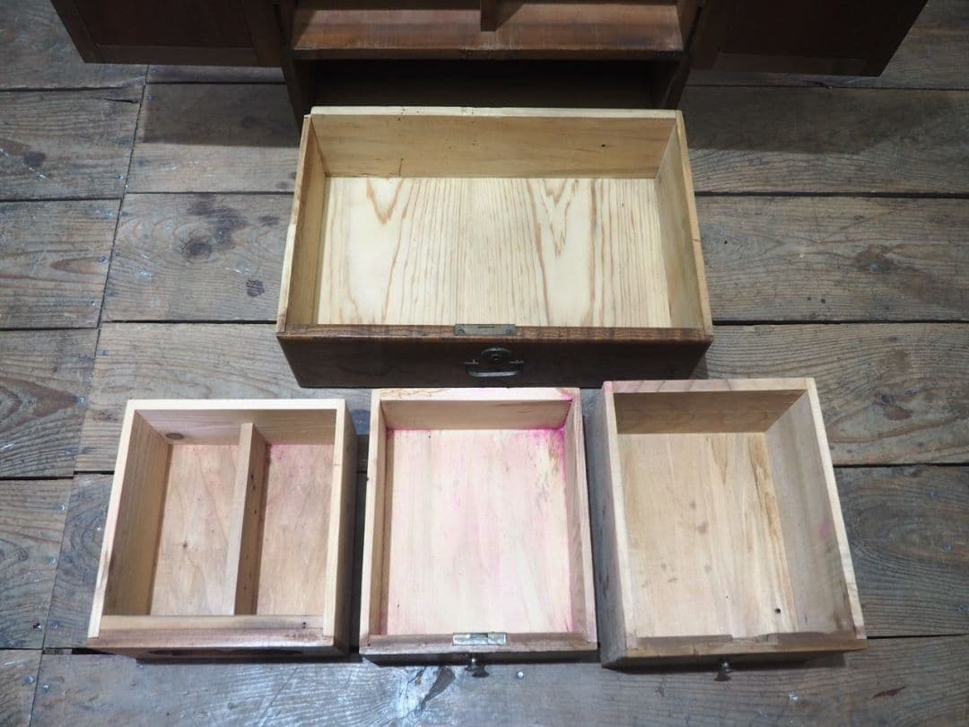 1209 アンティーク　収納棚　飾り棚　箪笥　引き出し　ケース　レトロ　骨董