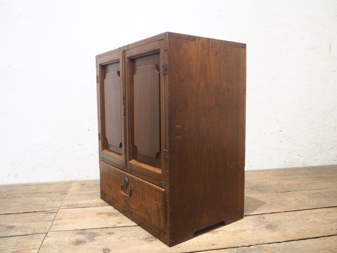 1209 アンティーク　収納棚　飾り棚　箪笥　引き出し　ケース　レトロ　骨董