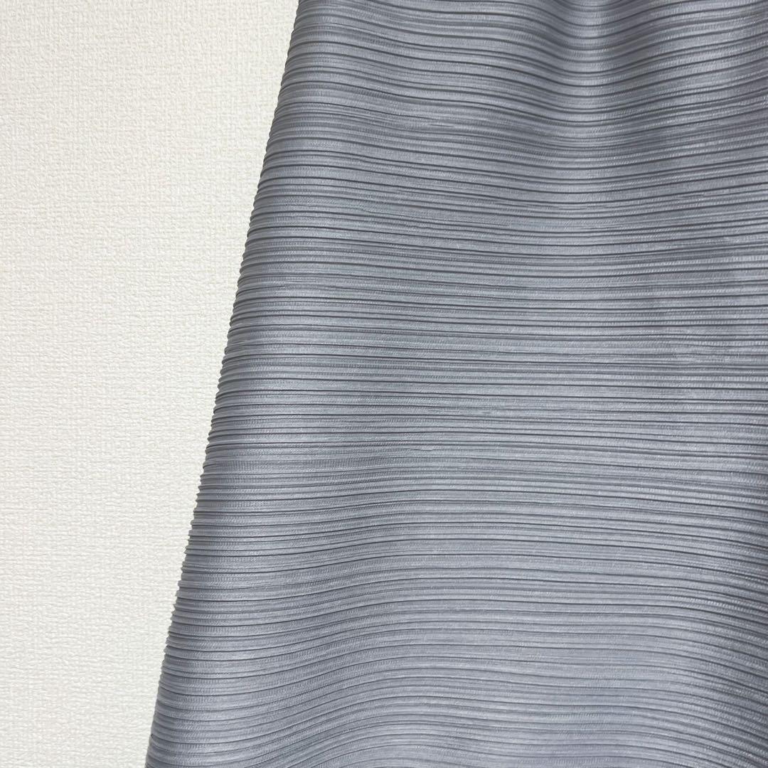 プリーツプリーズ　イッセイミヤケ　横プリーツ　サルエルパンツ　グレー