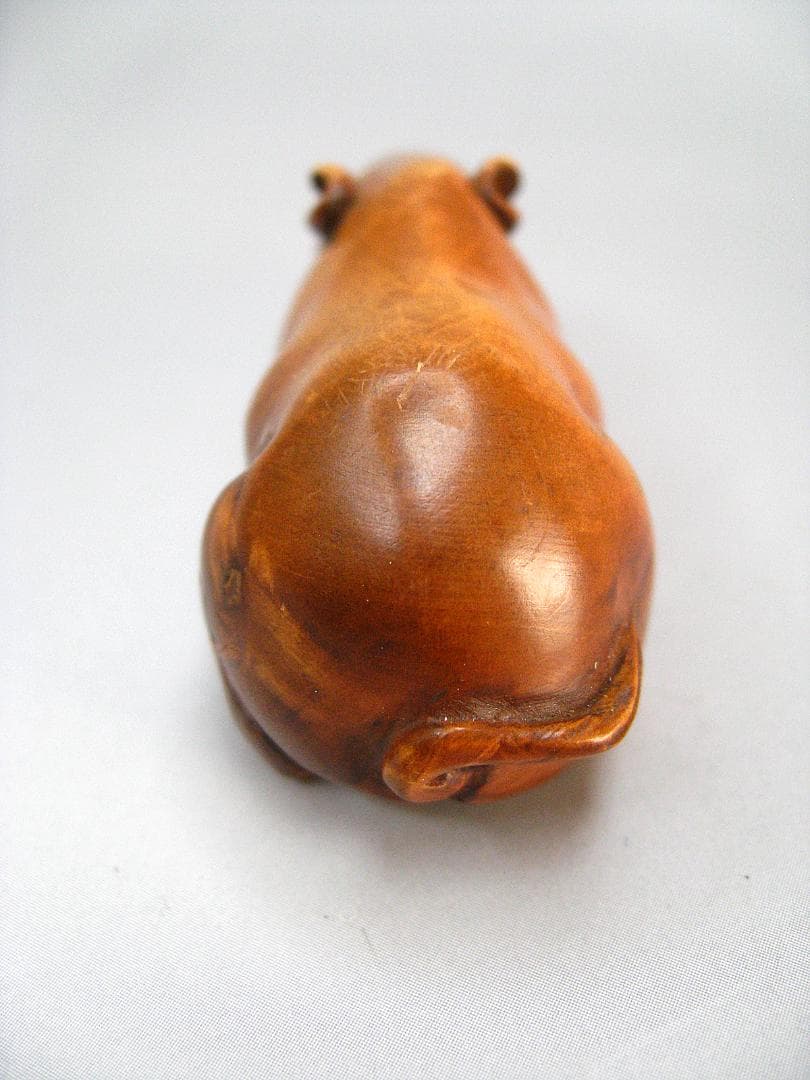 #帝室技芸員 #石川光明 #猪 #根付 #いのしし #イノシシ #木彫 #レトロ