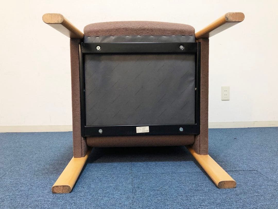 jam okamura 超高級1人用ソファ布張りブラウン生地イージーチェア