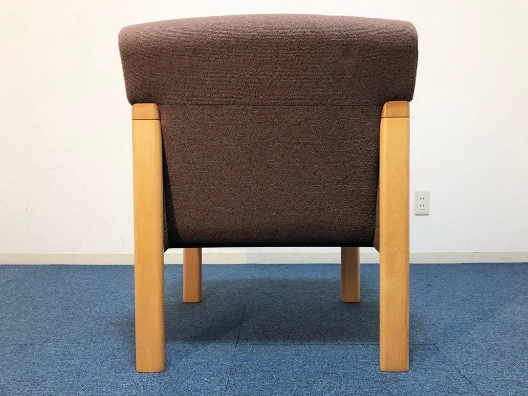 jam okamura 超高級1人用ソファ布張りブラウン生地イージーチェア