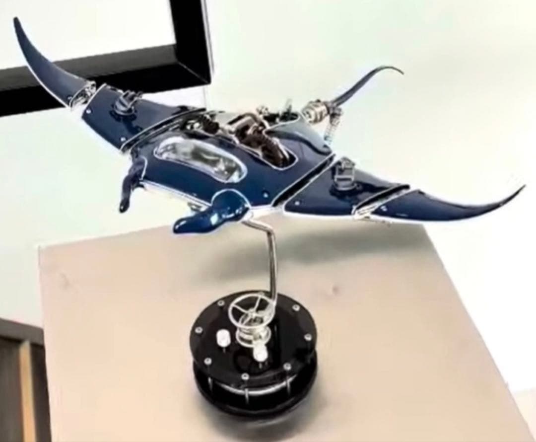 【正規品】スチームパンク メカニカルマンタ 金属ギア可動 組み立て不要