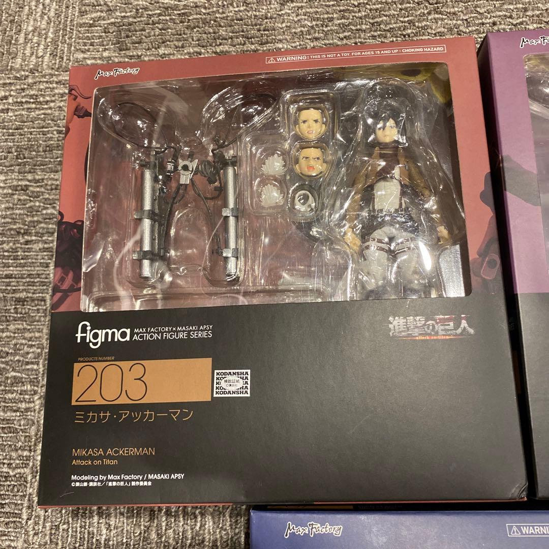 進撃の巨人 figma フィギュア エレン・イェーガー リヴァイ 兵長 ミカサ