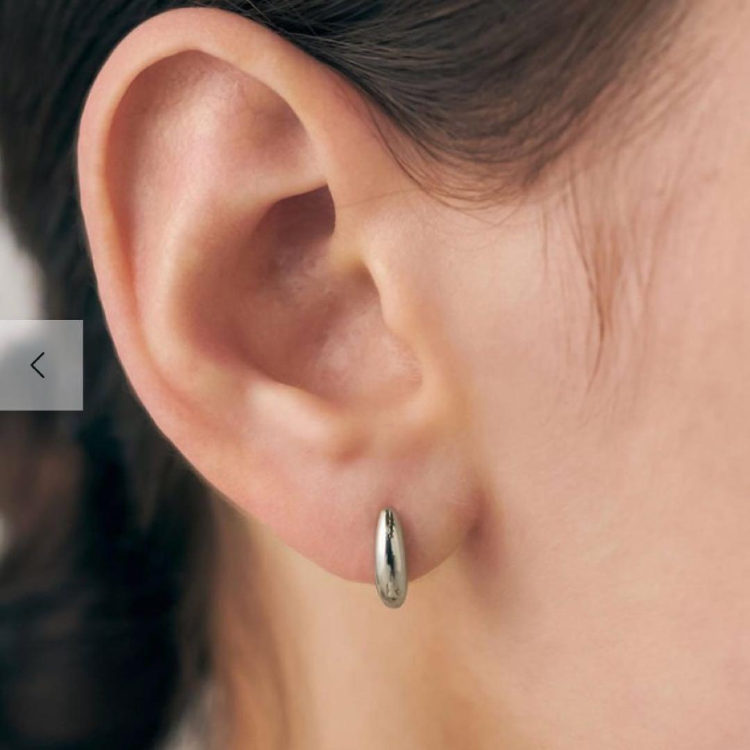 極美品 ete エテ　現行品　チャンキー ハグピアス プラチナム　シルバー925