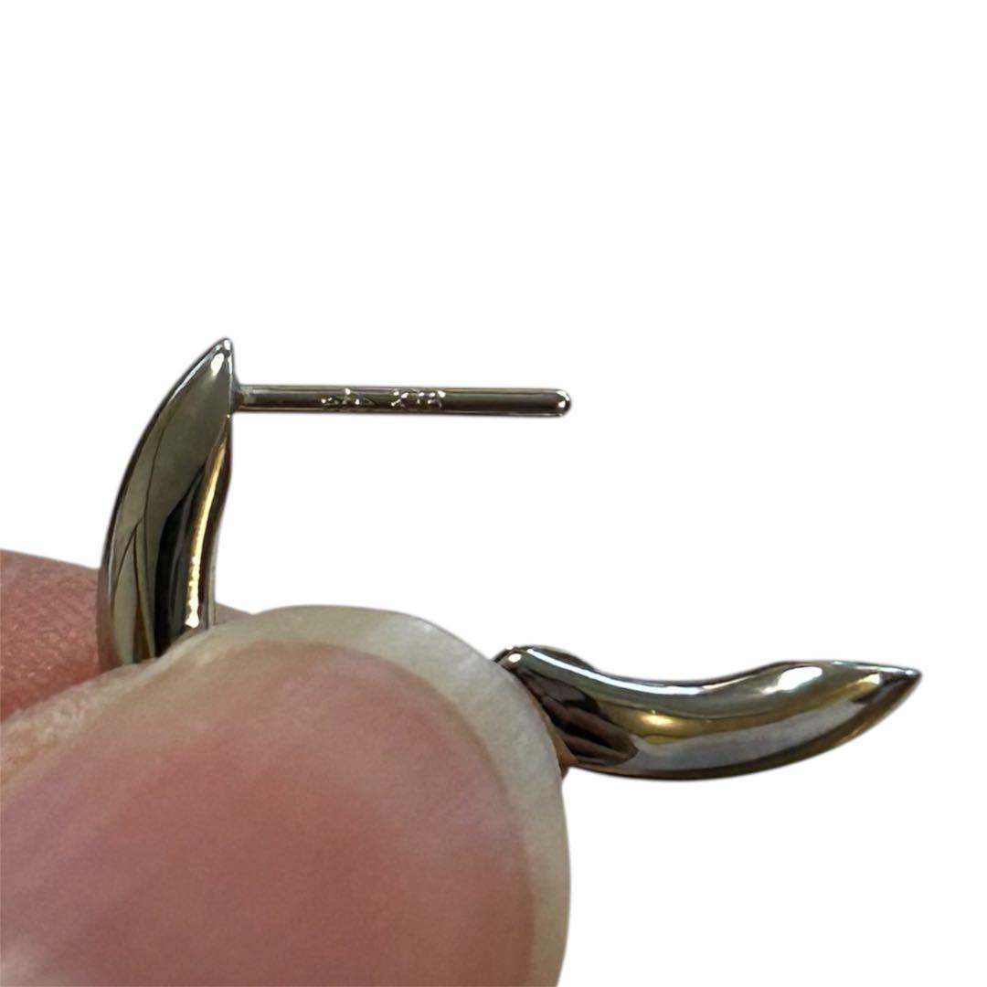 極美品 ete エテ　現行品　チャンキー ハグピアス プラチナム　シルバー925