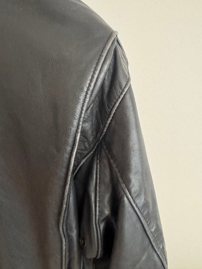 schott レザーシングルライダース 141型 40 【クリーニング済】