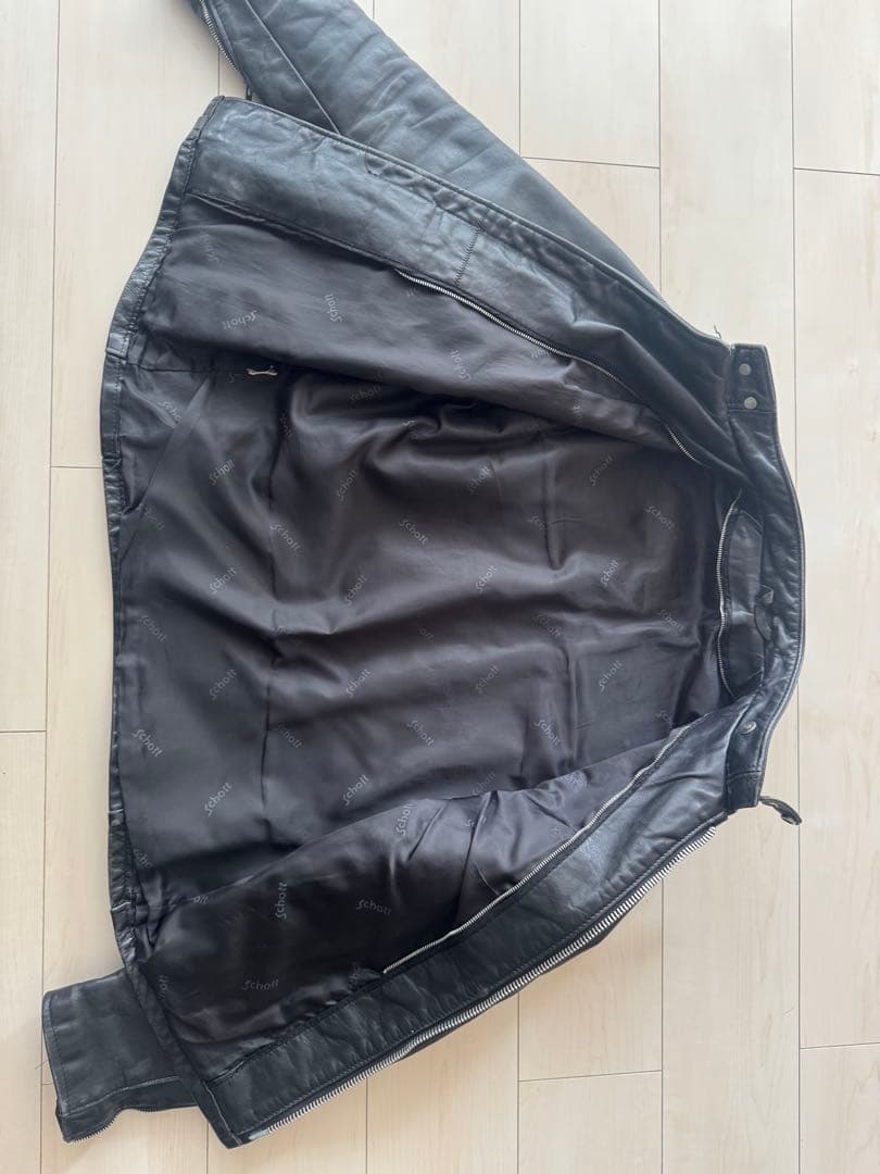 schott レザーシングルライダース 141型 40 【クリーニング済】