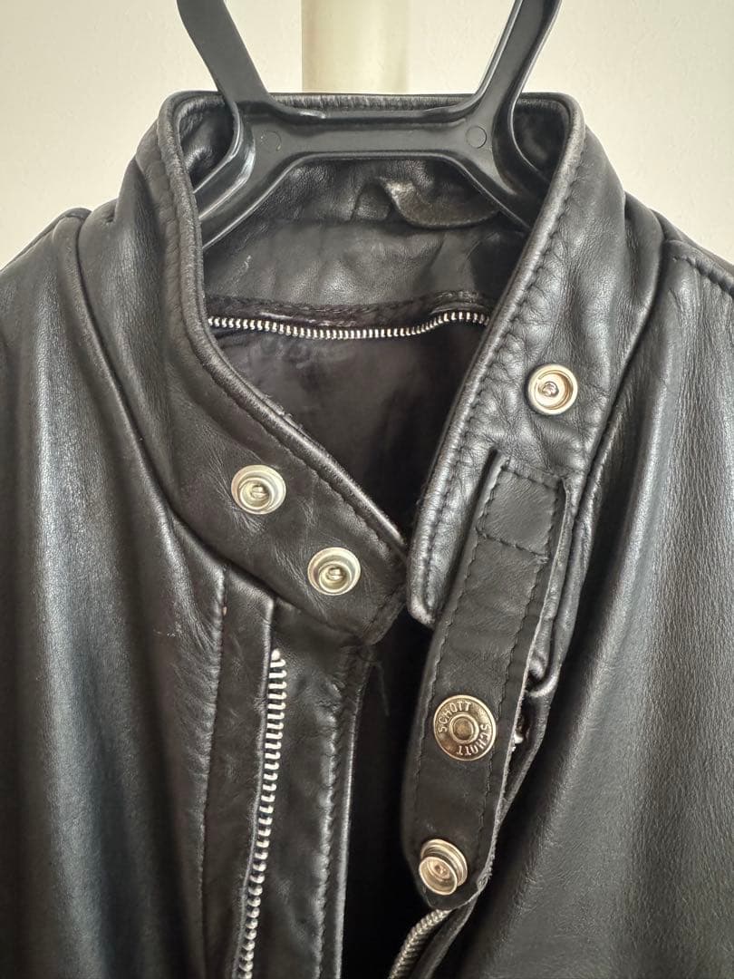 schott レザーシングルライダース 141型 40 【クリーニング済】
