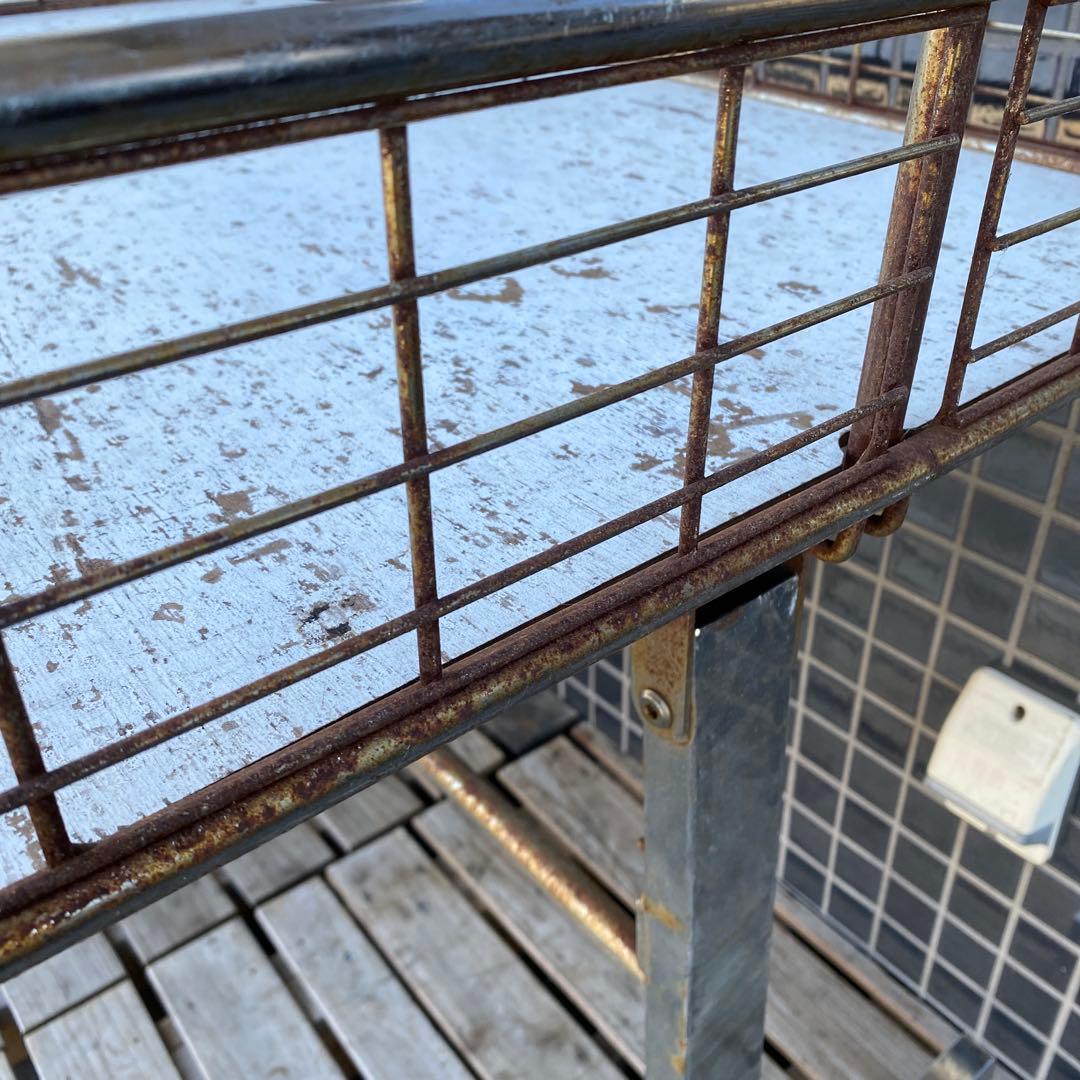 昭和レトロ 業務用折りたたみワゴン 店舗什器 インダストリアル