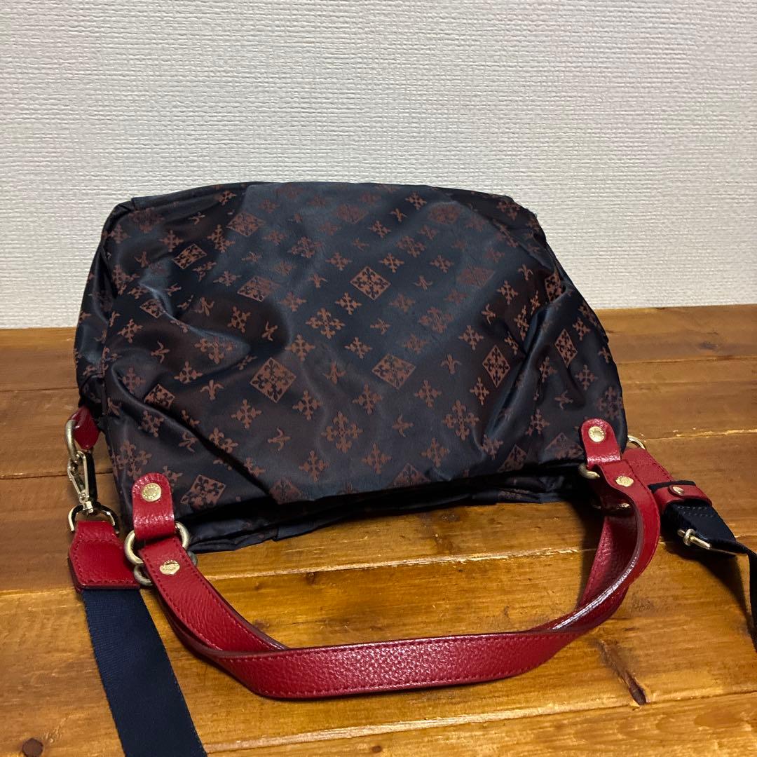 【美品】russet ラシット ナイロン レザー 2WAY ショルダーバッグ