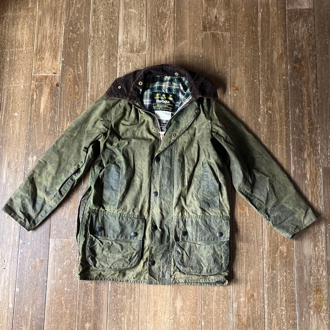 Barbour Beaufort ジャケット オリーブ色　C36 91CM