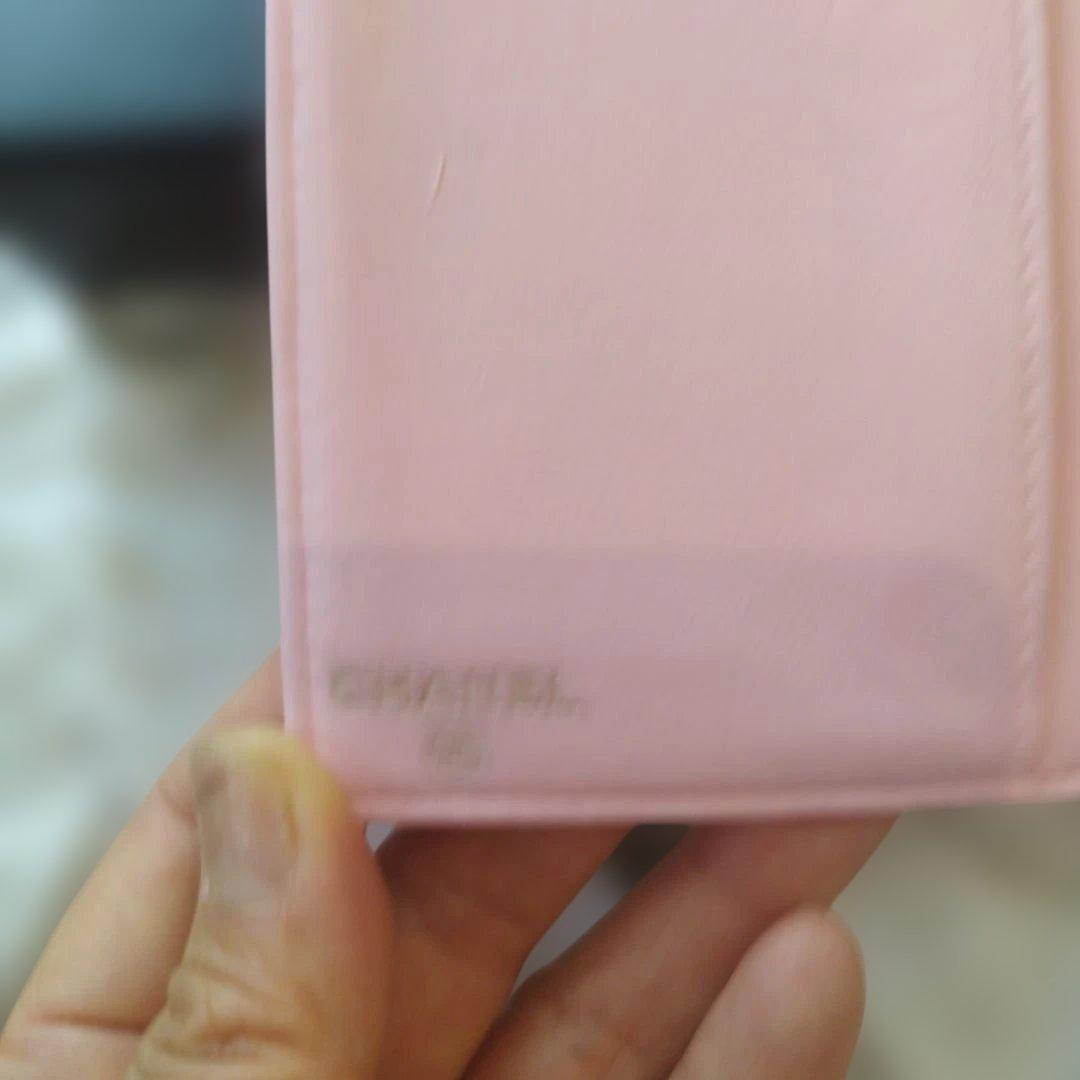 ②シャネルキャビアスキン　がま口コンパクト財布