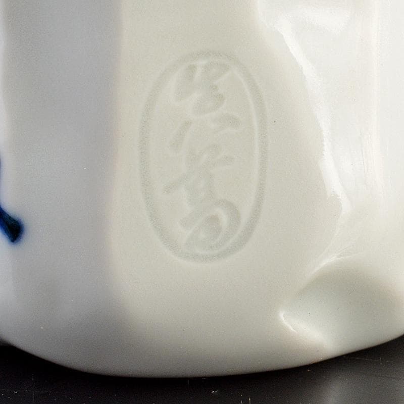 茶道具　真葛焼　宮川香斎作　染付　松毬の絵　共箱　V　R5739