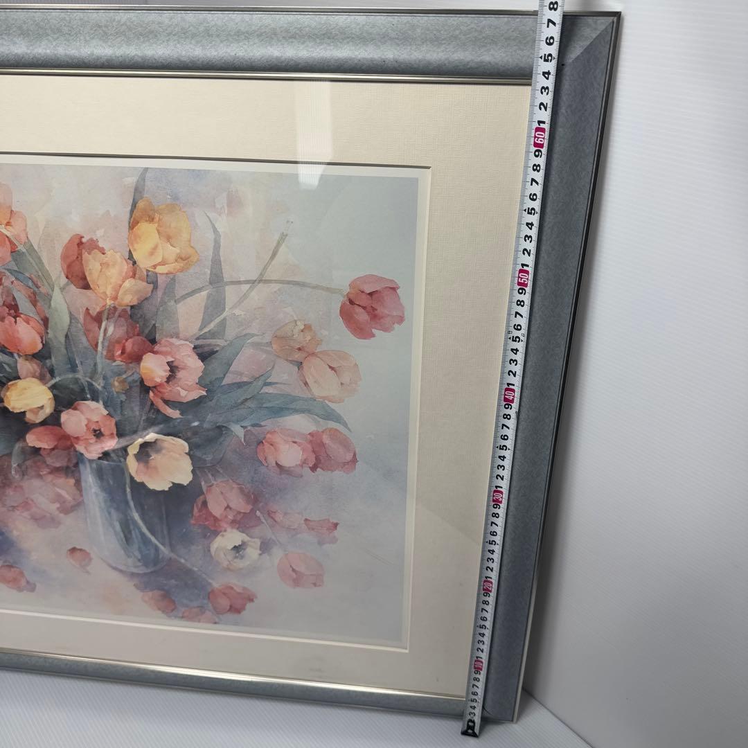 水彩絵画 印刷 額装 額サイズ 約87.5×67.5