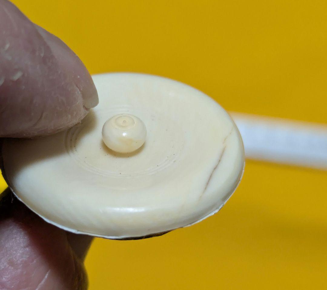 【閉店売り尽し】茶入の蓋 ３個セット（含む虫喰１個）