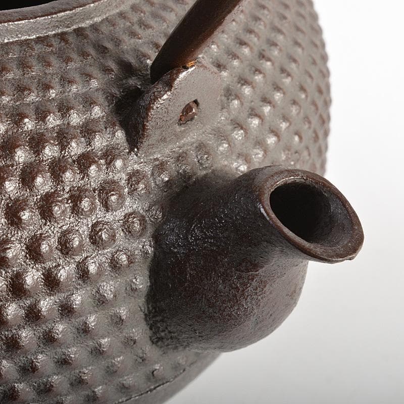 煎茶道具　釜師　佐藤清光作　霰文　鉄釜　鉄瓶　共箱　D　R5666C