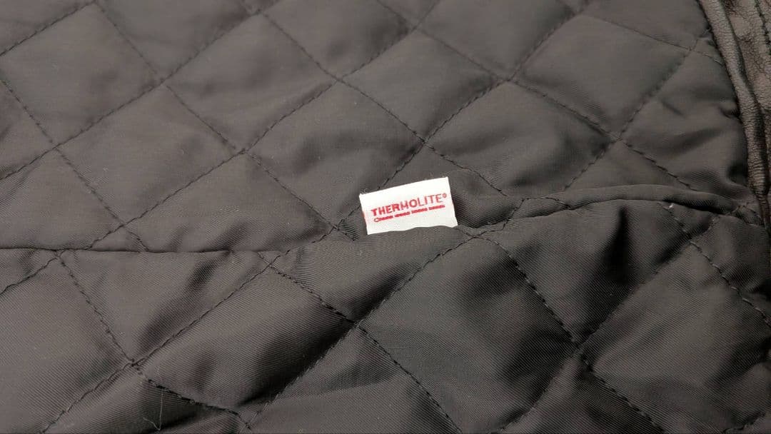 美品 XL ナノユニバース 極暖サーモライト ラムレザーライダースジャケット