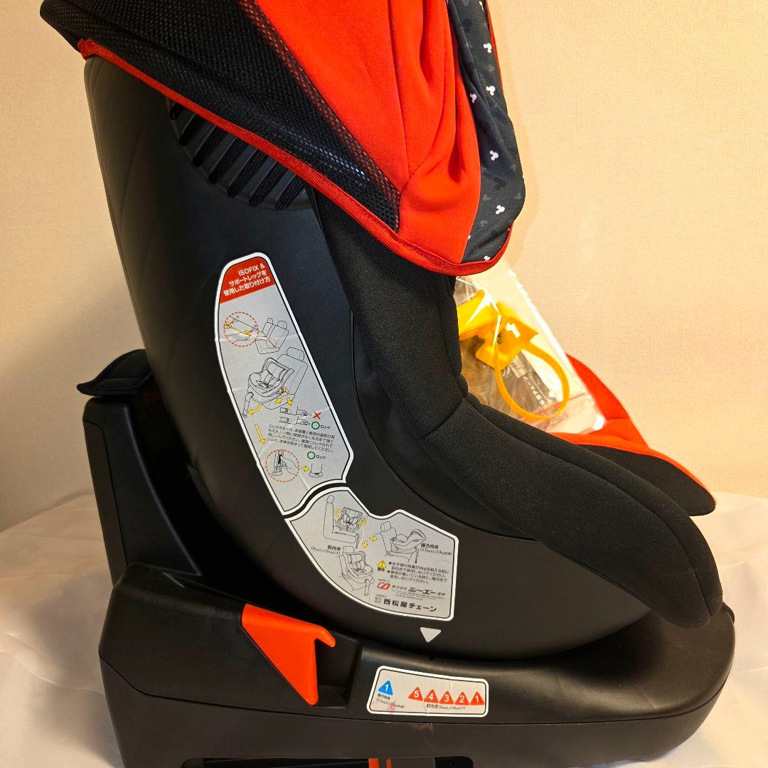 極美品 ターンシート ミッキーマウス チャイルドシート ISOFIX 西松屋限定