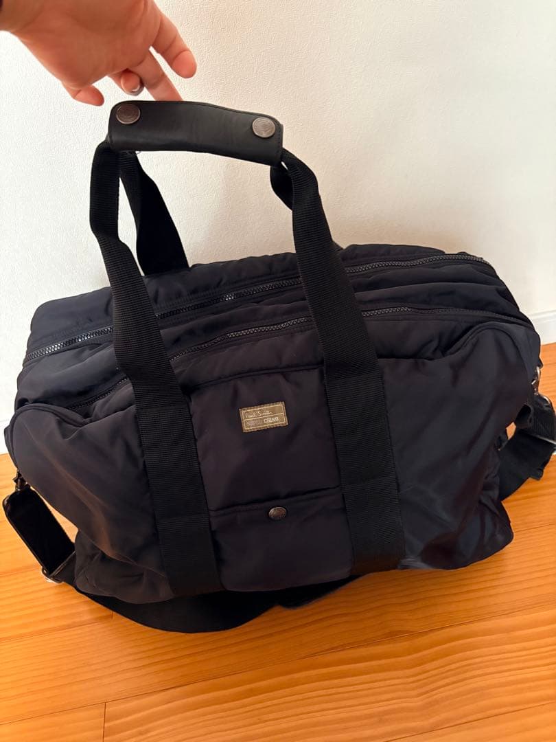 ポールスミス　大容量　旅行カバン　ボストンバッグ 旅行鞄　ブラック 黒　ナイロン