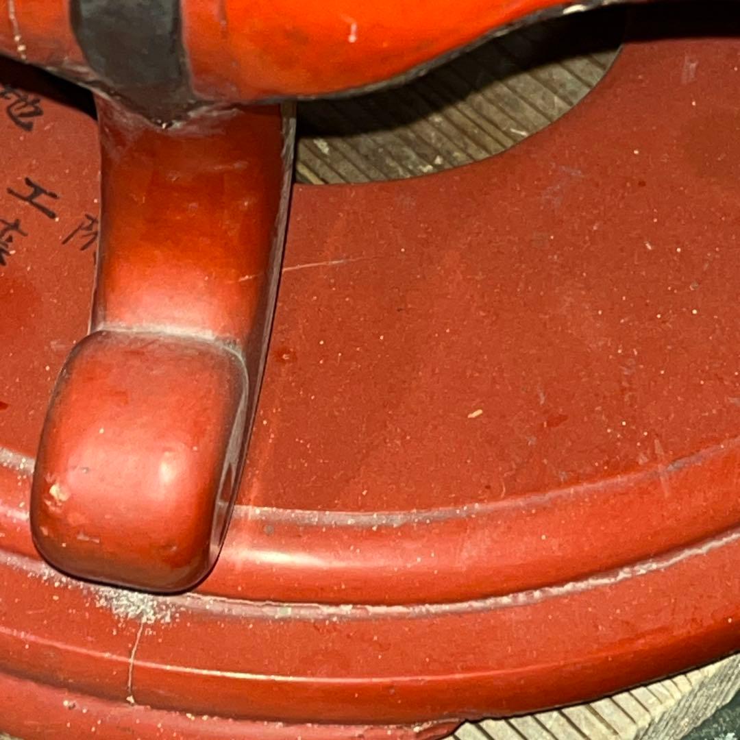 アンティーク　塗り物　漆　りん　台　けいす　木製　特大