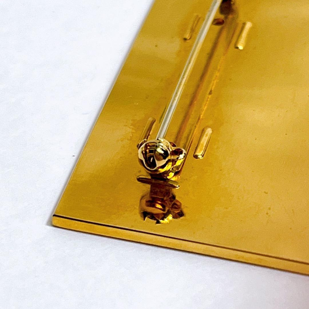 シャネル　刻印有　ココロゴプレート　ブローチ ヴィンテージ　スクエア