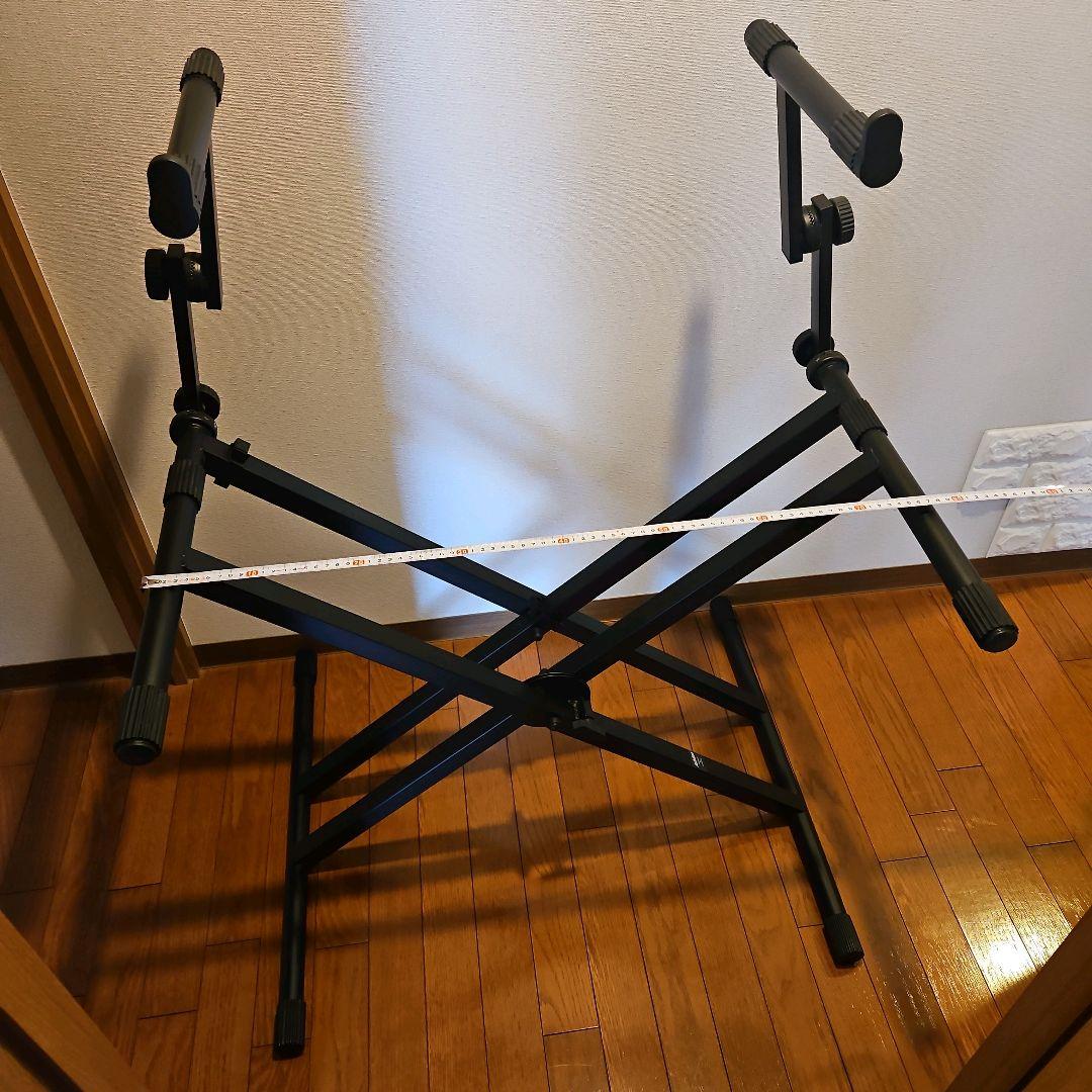 ashton２段　キーボードスタンド 　拡張スタンド高さ、幅調整可能 黒