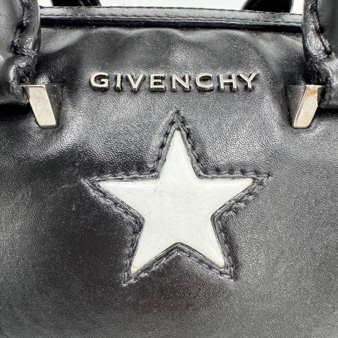 GIVENCHY スター 星 レザー ショルダーバッグ ハンドバッグ ブラック