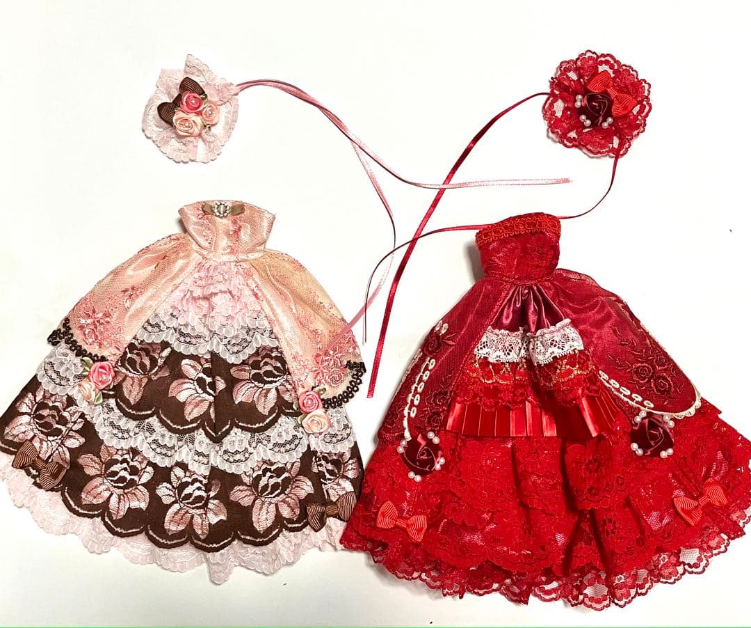 1/6ドール用ドレスセット　ハンドメイド