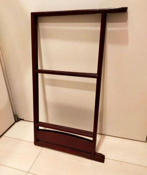 木製衣桁ミニサイズ 鶴の絵柄