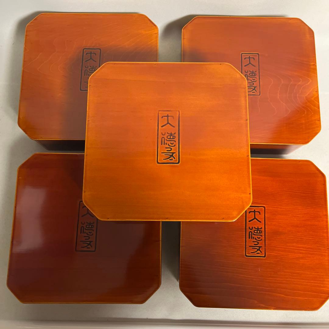 飛騨春慶　大徳寺弁当　縁高重　五客