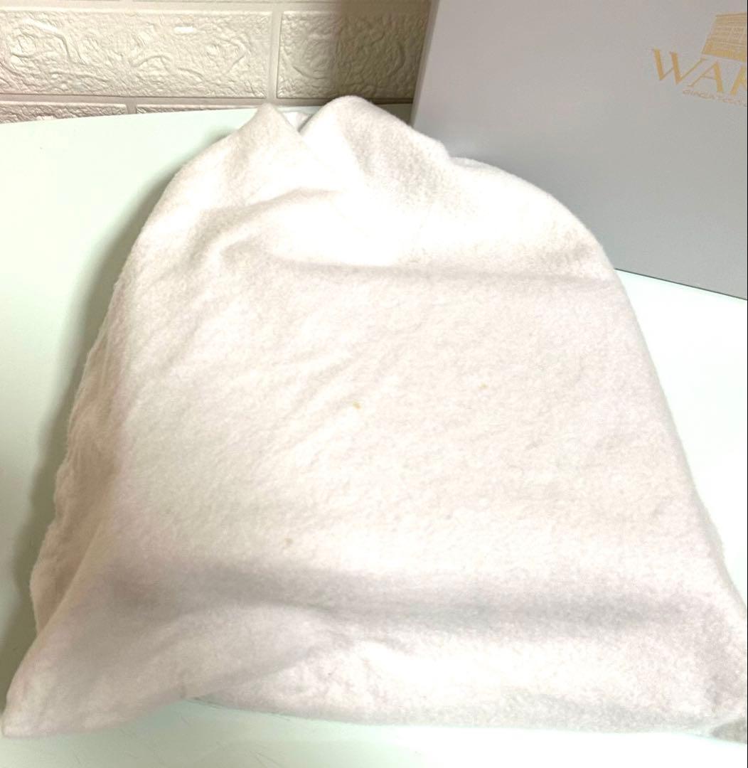 WAKO ネイビー レザー ハンドバッグ