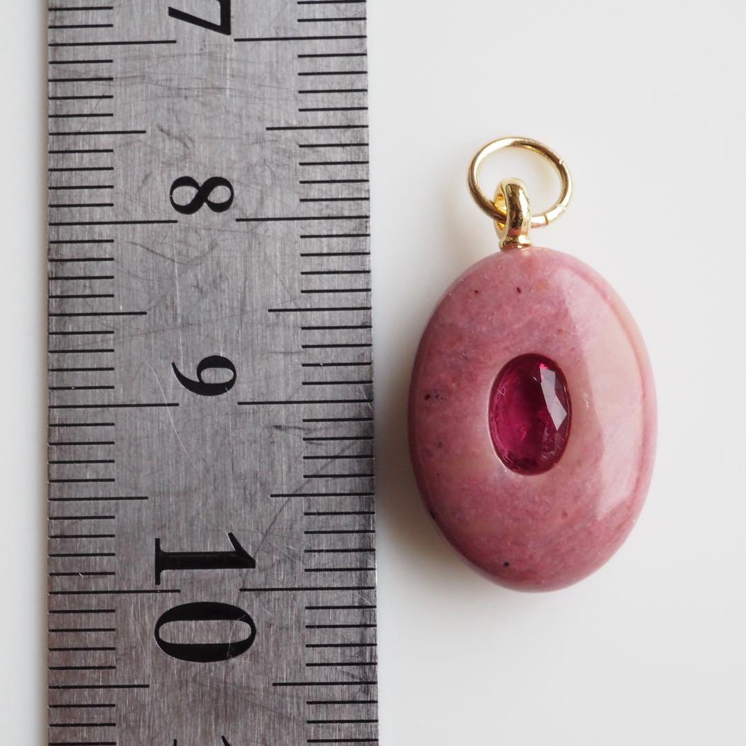 【Noel】天然シリシャスシスト×ジルコニアの大粒ネックレストップ