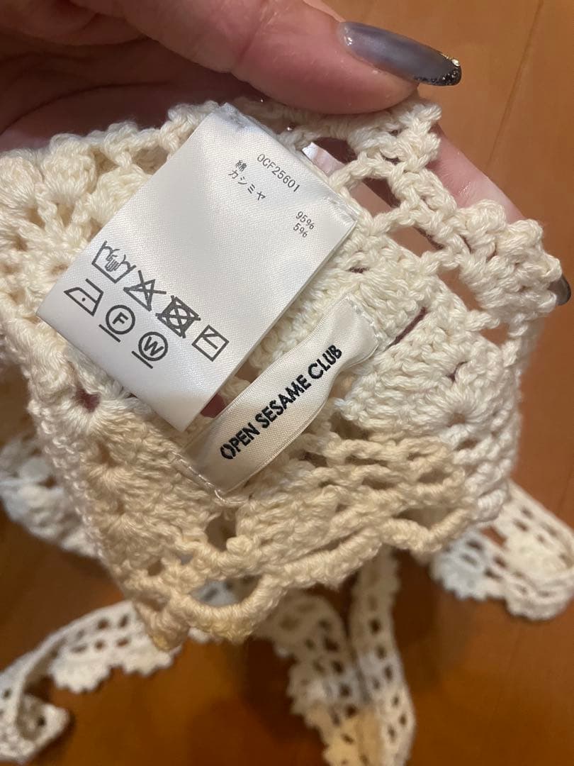 帽子 open sesame club FLEUR LACE BONNET