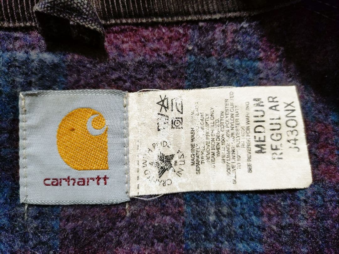 激レア80sUSA製カーハートデトロイトジャケット黒MジョニーデップJ430NX