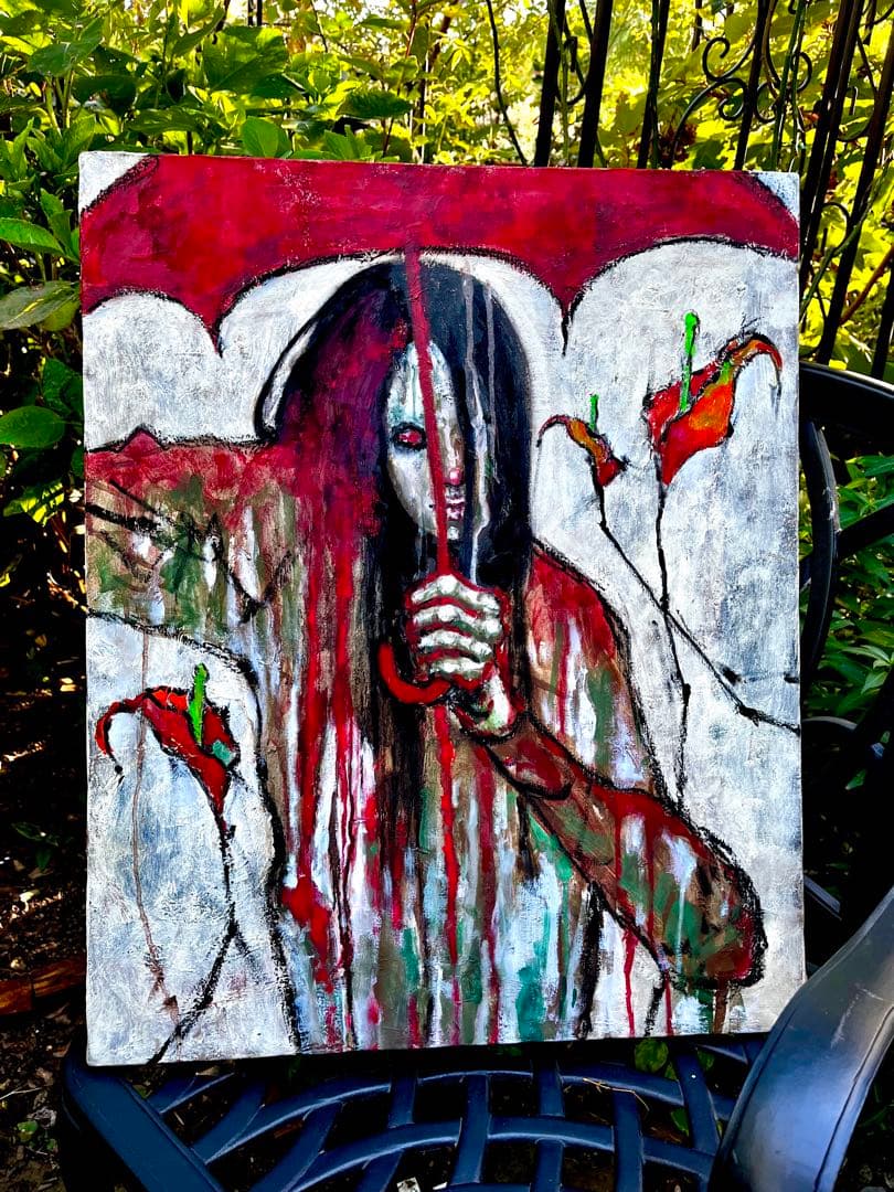 自作画　真作　油絵　キャンバス