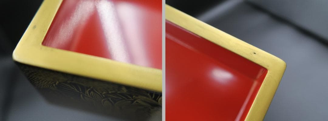 【輪島塗】極上総菊詰沈金 五段重箱 金縁 黒内朱塗 蓋二枚 蓋横菊彫 天然木