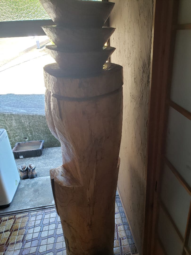 rehue(レイウェ)南米パタゴニアの彫刻*欅けやき