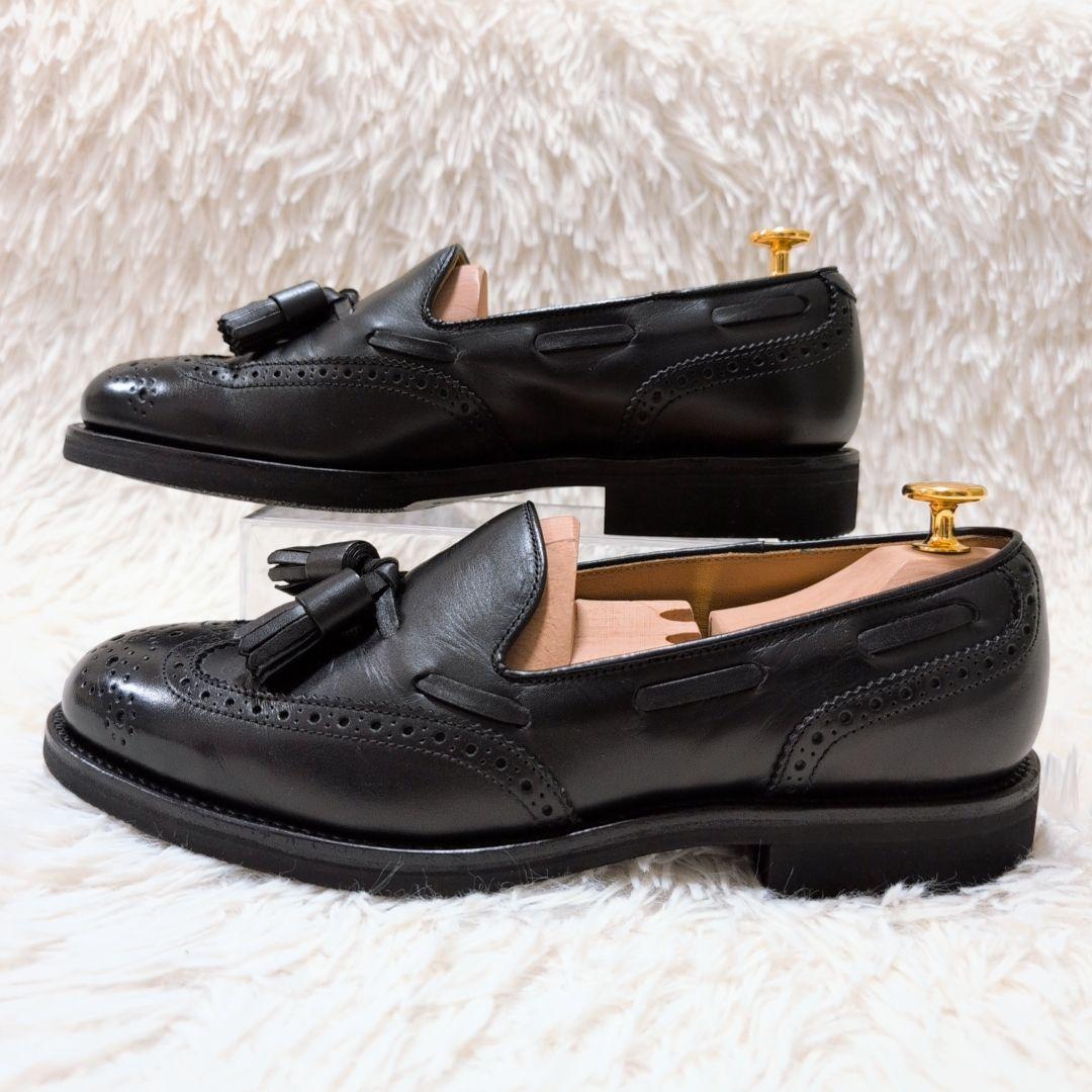 【極美品】リーガル×ジェオックス タッセルローファー ブラック 25.0cm