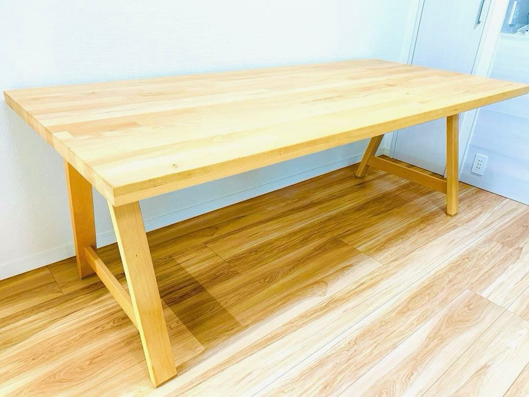 ニトリ　ダイニングテーブル　Nコレクション　ナチュラル　木製　6人掛け　8人掛け