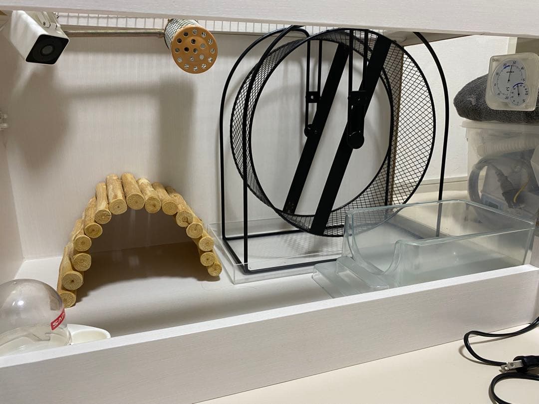 【ケージ、カメラ、サーモスタット、サーキュレーター込】ハリネズミ小動物飼育セット